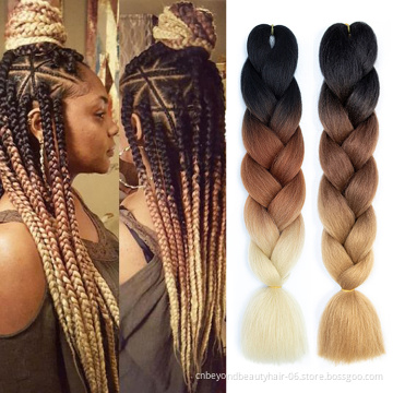 ombre jumbo braiding synthetic hair braids crochet for box braids senegal mambo twist hair